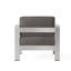 Chaise contemporaine en aluminium avec coussins Caggiano-100484358