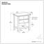 Table de chevet transitionnelle en bois massif l 24 po avec 2 tiroirs et tablette de rangement ouverte Amherst-575421015
