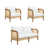 Coussin blanc / structure en acacia est en rupture de stock sélectionné