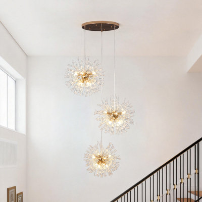 Modern Large Sputnik Firework Staircase Chandelier 