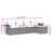 Vidaxl Garden Sofa Set Black, Cream White