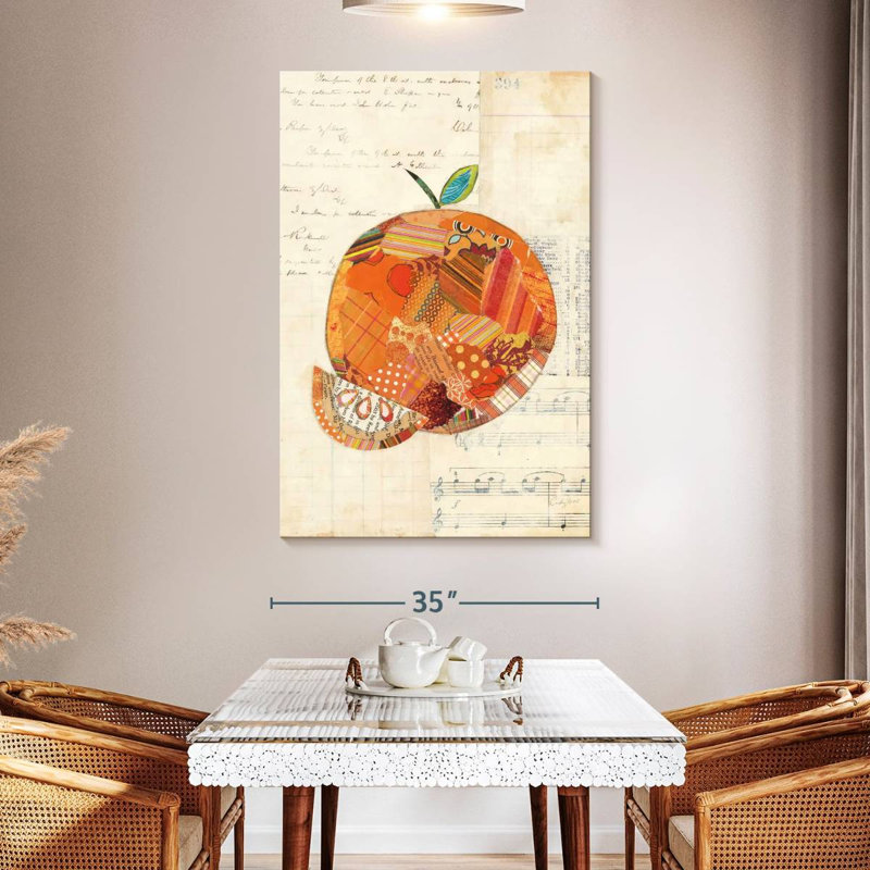 Yarlin Orange Patterns, 51" H x 34" W