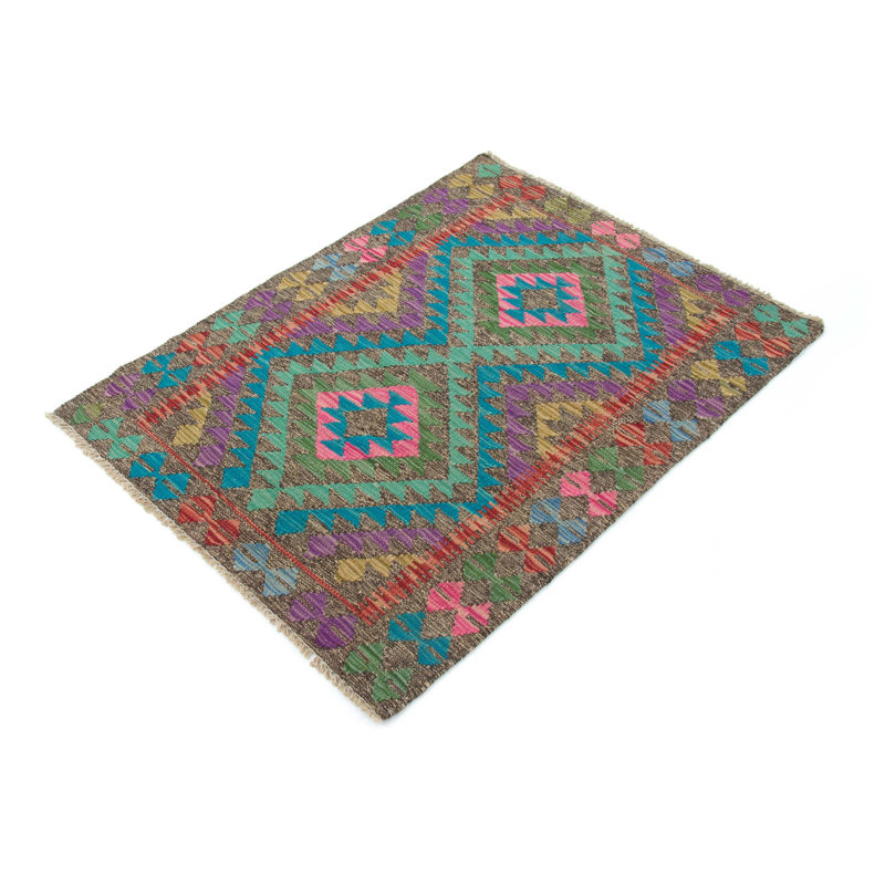 Geometric Hand Woven 84cm X 116cm Area Rug