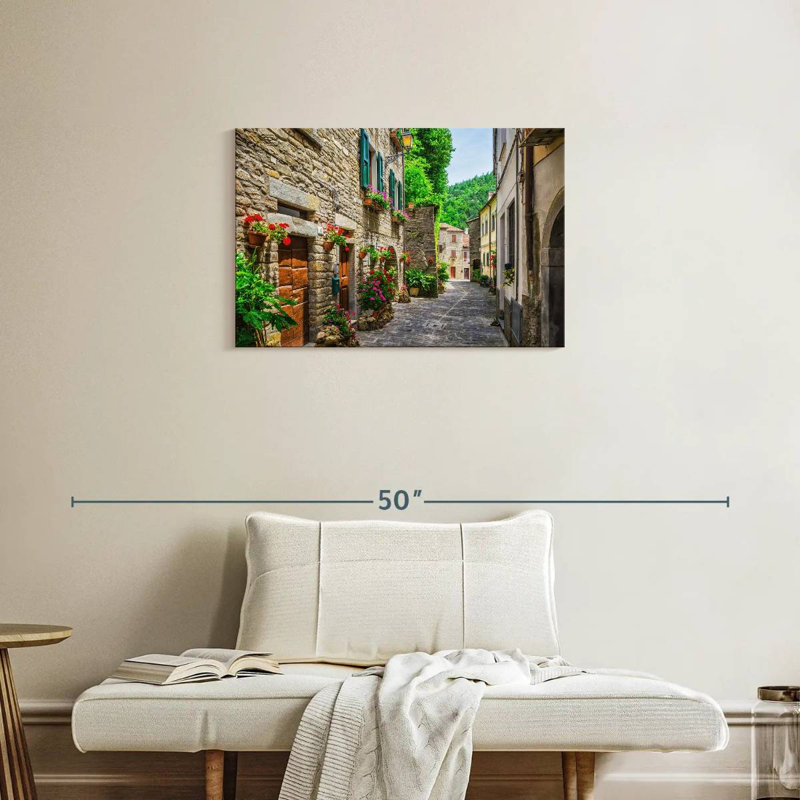 Ravi, ville toscane, rue, H 20 po x l 30 po