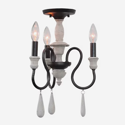 Plafonnier semi-encastré 3 lumières Brownell