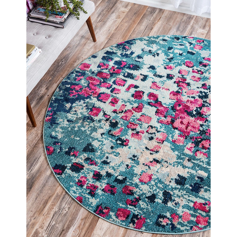 Meadow Abstract Indoor Rug, Round 8'