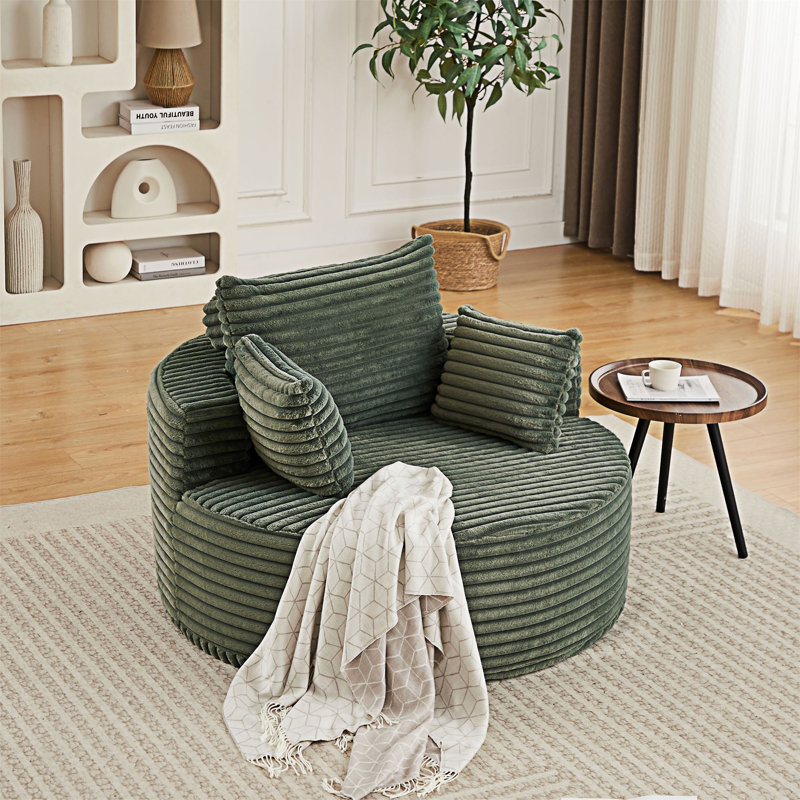 Fauteuil rembourré simple, Vert