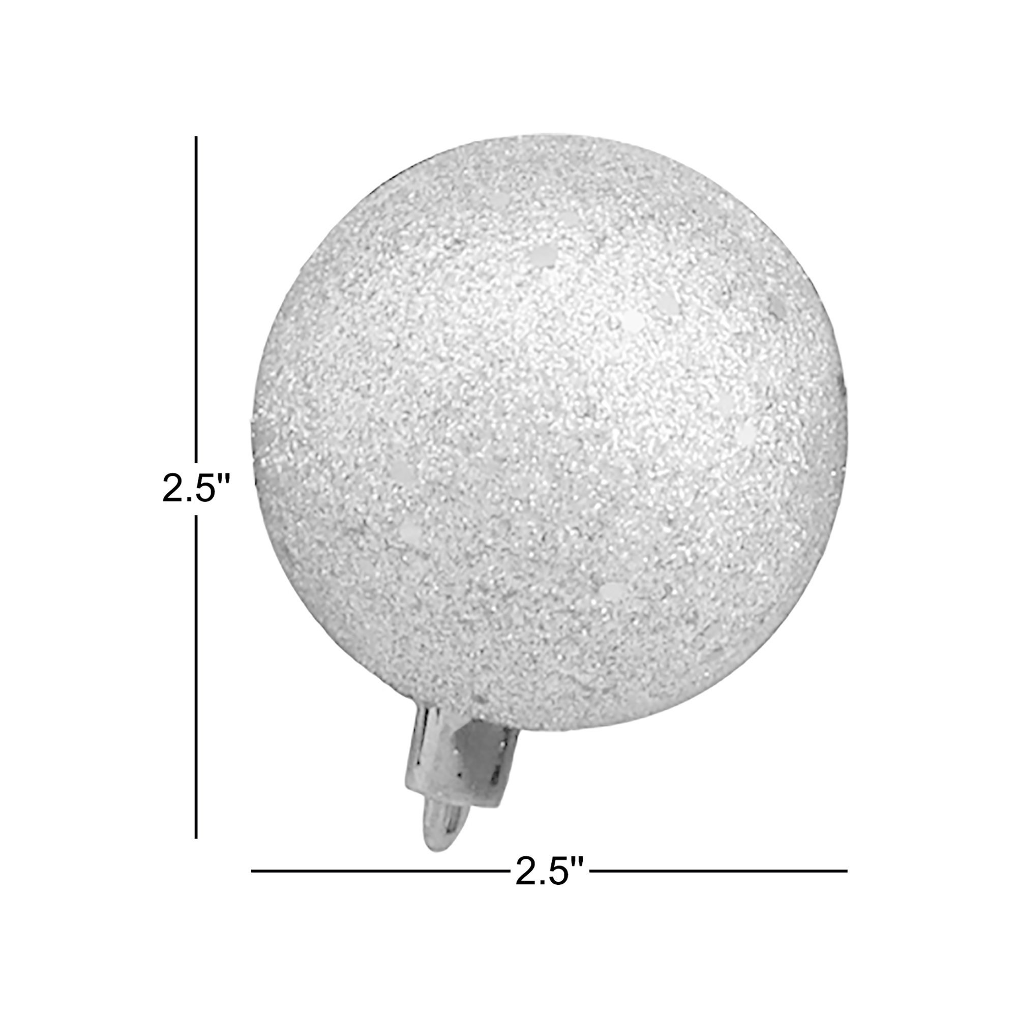 Shatterproof Christmas Ball Ornaments 2.5" (60mm), Red/Burgundy/Pewter