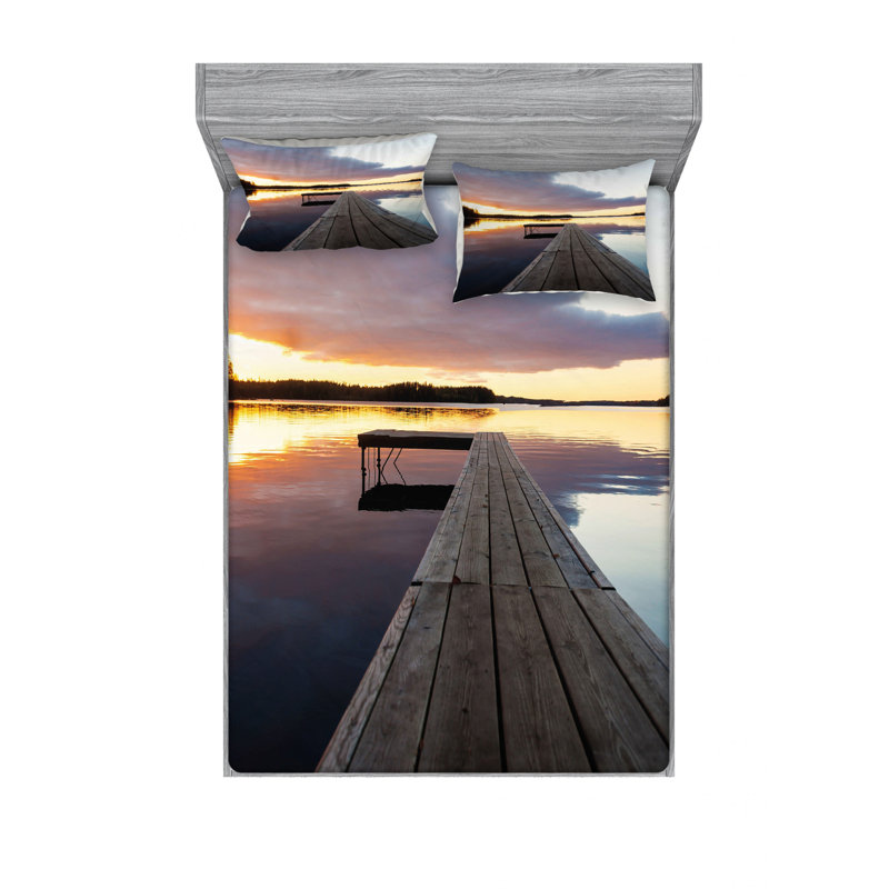 Ensemble de draps Serenity, Ensemble de draps pour lit double avec un drap-hou