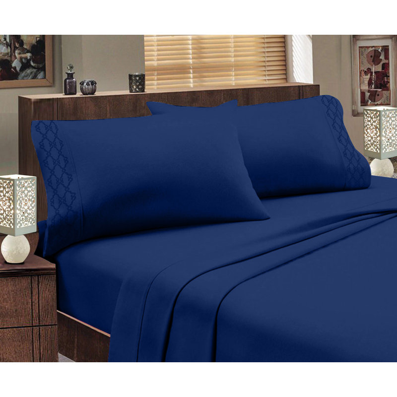 Microfiber Sheet Set, Navy, Twin XL
