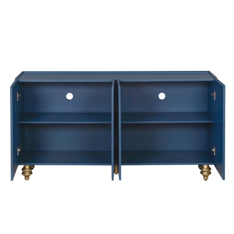 Modern Fluted Sideboard Buffet With Storage
