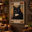«Beer parce que Murder Is Wrong Cat Derrière Pint», art mural sur toile - Décoration de salon, de chambre à coucher ou de bureau-1327755908