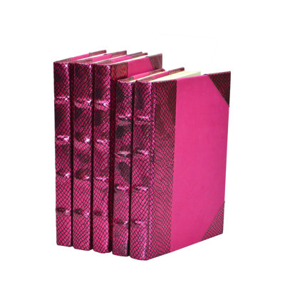 Ensemble de livres décoratifs décoratifs métalliques 5 pièces