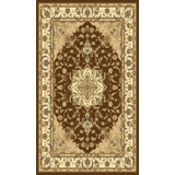 Aariv Oriental Area Rug in Brown
