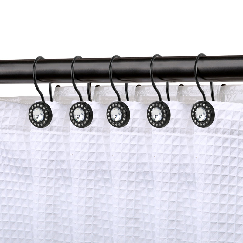 Zinc Shower Curtain Hook, Black
