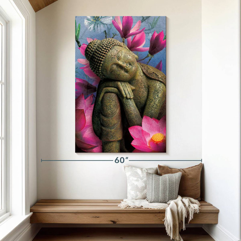 Adella Contemplating Buddha, 51" H x 34" W