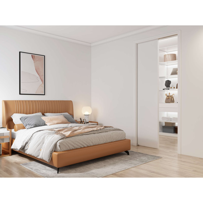 Soft Close and Open 24" to 36" Upright Universal Lightweight Pocket Door Frame for 2" x 4" Stud Wall,  84'' H x 36'' W 