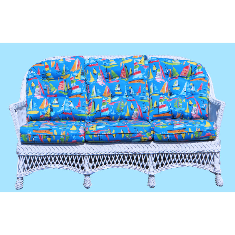 Calderon Upholstered 65'' Sofa, White, Marina 100% Polyester