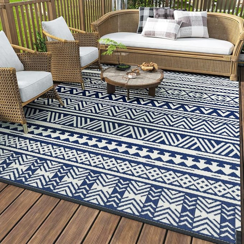 Tapis d'extérieur imperméable à l'eau pour l'extérieur, Rectangle de 5 pi x 8 pi