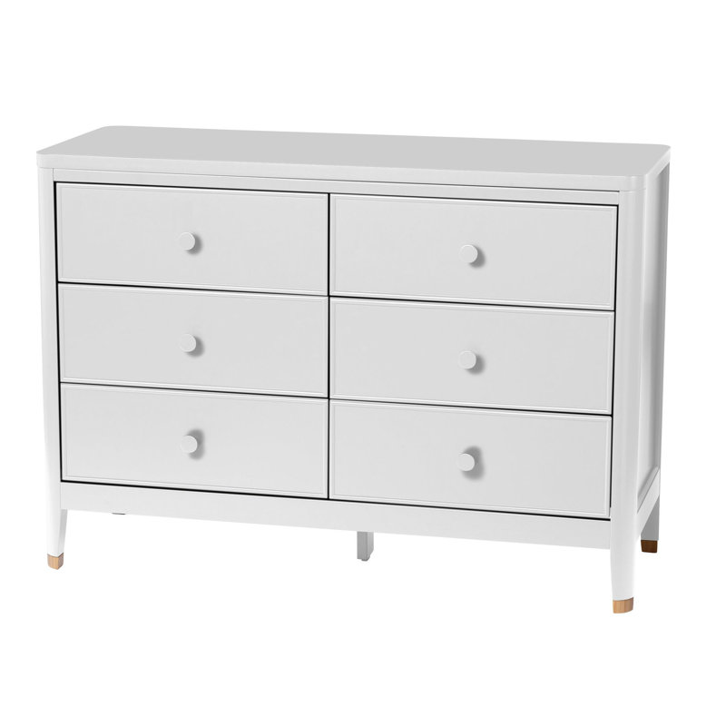 Little Seeds Aster 6-Drawer Nursery Dresser, White