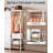 16 Drawers Dresser with Clothes Rack, Fabric Storage Tower Drawers Organizer Unit-309613543