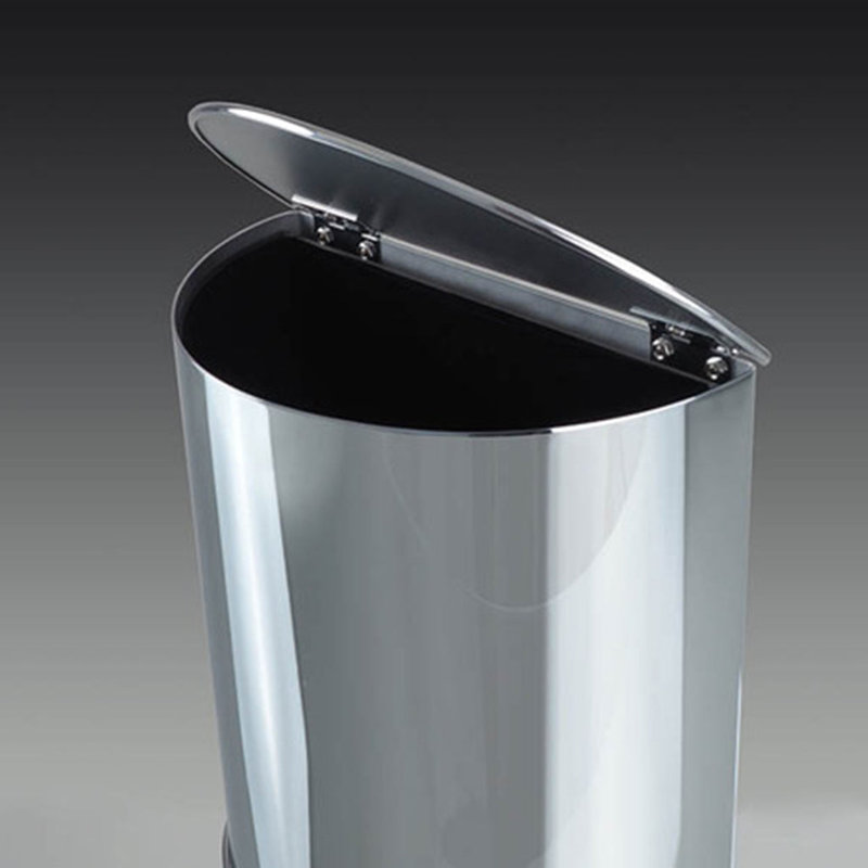 Poubelle de salle de bain universelle 4,2 Lts - Fixation murale - Acier inoxydable 10 "/ chrome poli