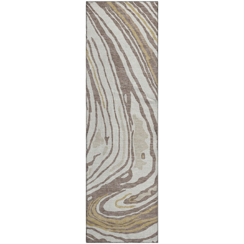 Premium Machine Washable Cossette AMF1051 Swirls Rug, Runner 2'3" x 7'6"