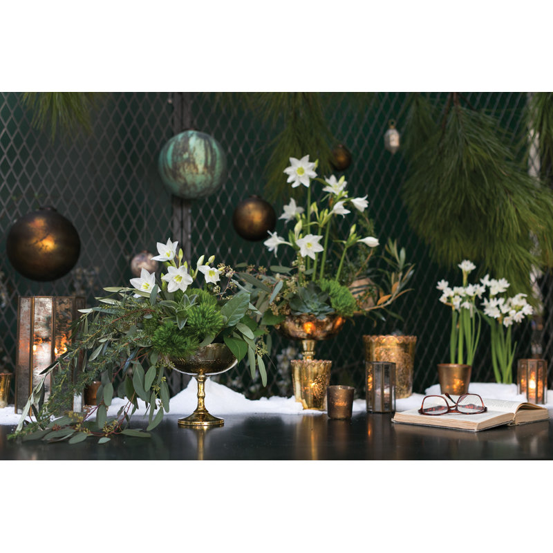 Handmade Glass Table Vase, Gold