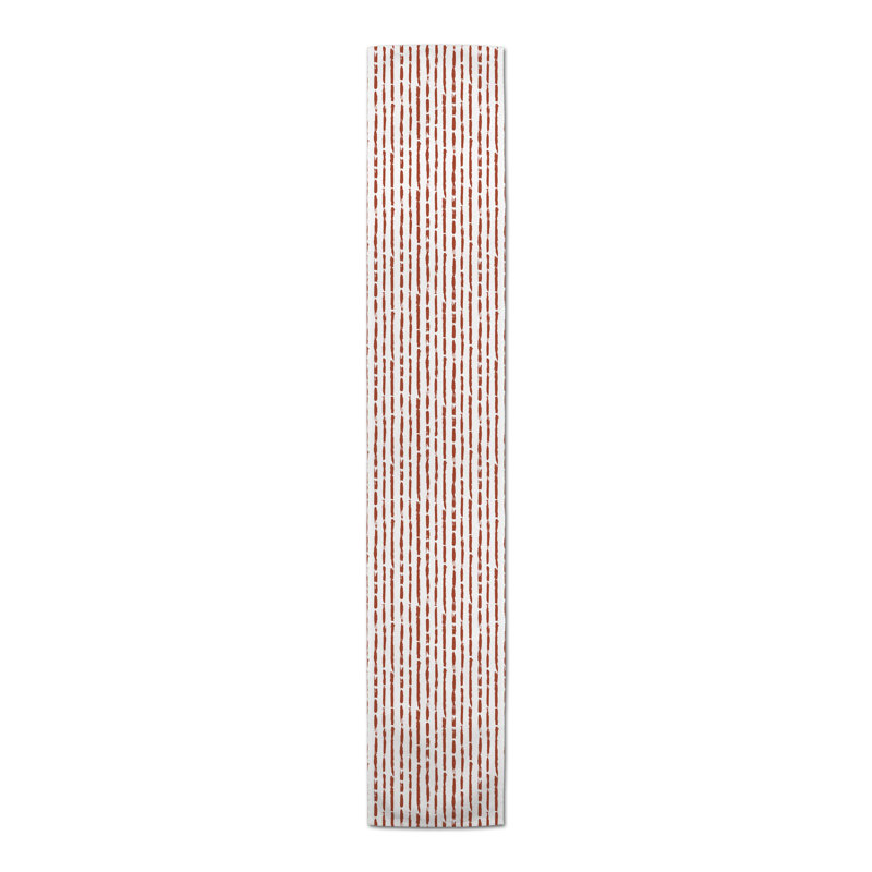 Conswella Rectangle Striped Polyester Table Runner, 16" D x 72" L, Brown