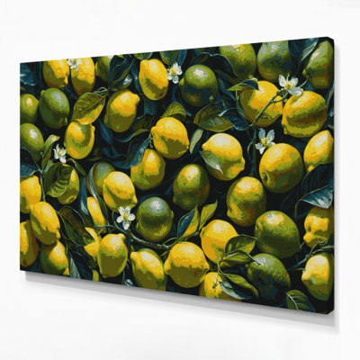 «Fruit Meyer», art mural sur toile vert citron