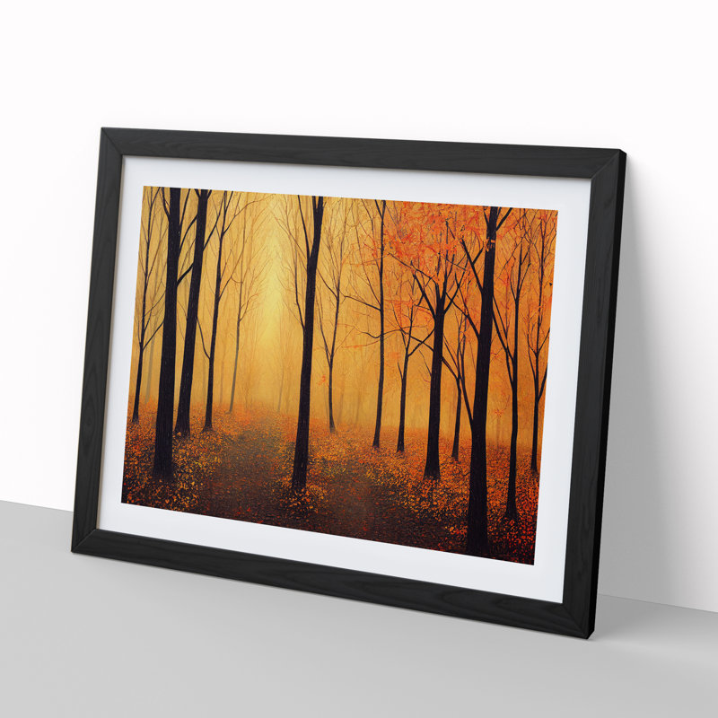 Fancy Autumn Forest - Framed Print, Black Framed, 46cm H x 64cm W x 2cm D