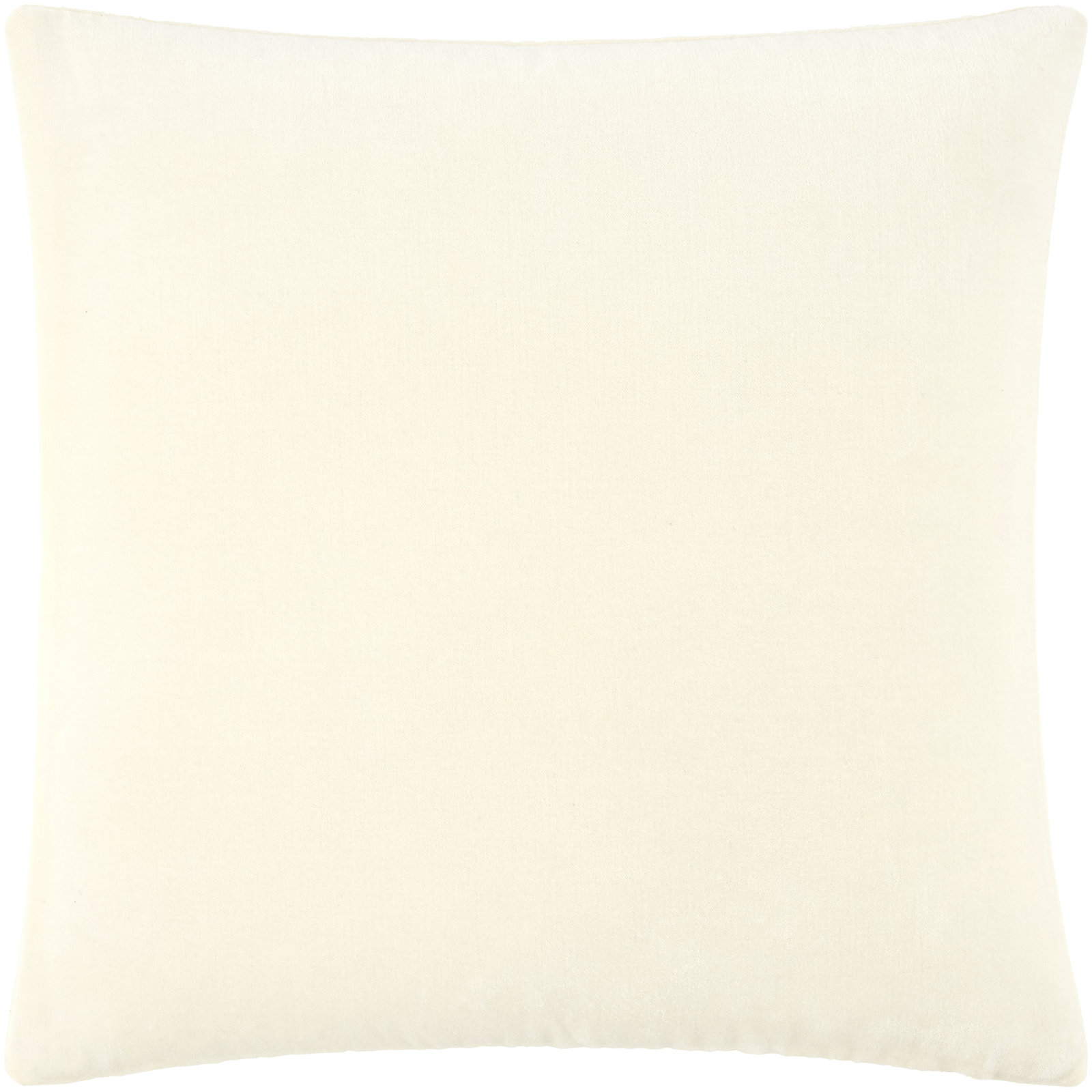 Denny Cotton Pillow Cover, White, Square 20", Pillow Cover Only - No Insert