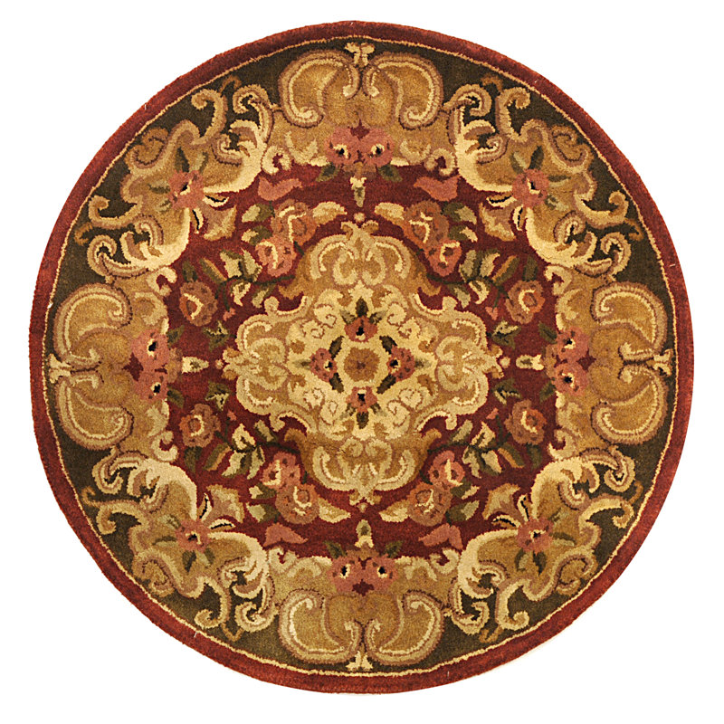 Carnasheeran Hand Tufted Wool Oriental Rug, Round 6'