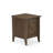 2 Piece Queen Bed Set - Button Tufted Bed Frame - Brown Taupe Velvet Fabric Upholstered Headboard and a Distressed Jacobean Finish Nightstand-1431000712-1431000715