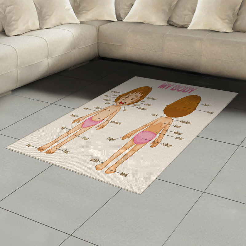 Tapis décoratif en fibre de polyester à haute densité, Rectangle— 4 pi x 5 pi 8 po