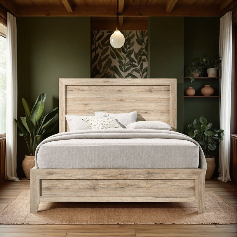 Queen Bed?? ??Solid Wood Frame?? ??Easy Assembly?