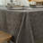 Ceria Jacquard Waterproof Thick Soft Damask Branch Scroll Decorative Home Kitchen Table Cloth Liquid Repellent and Stain Resistant Tablecloth, Charcoal Grey Color Oblong 60 x 102 Inch-1048191042-1048191043