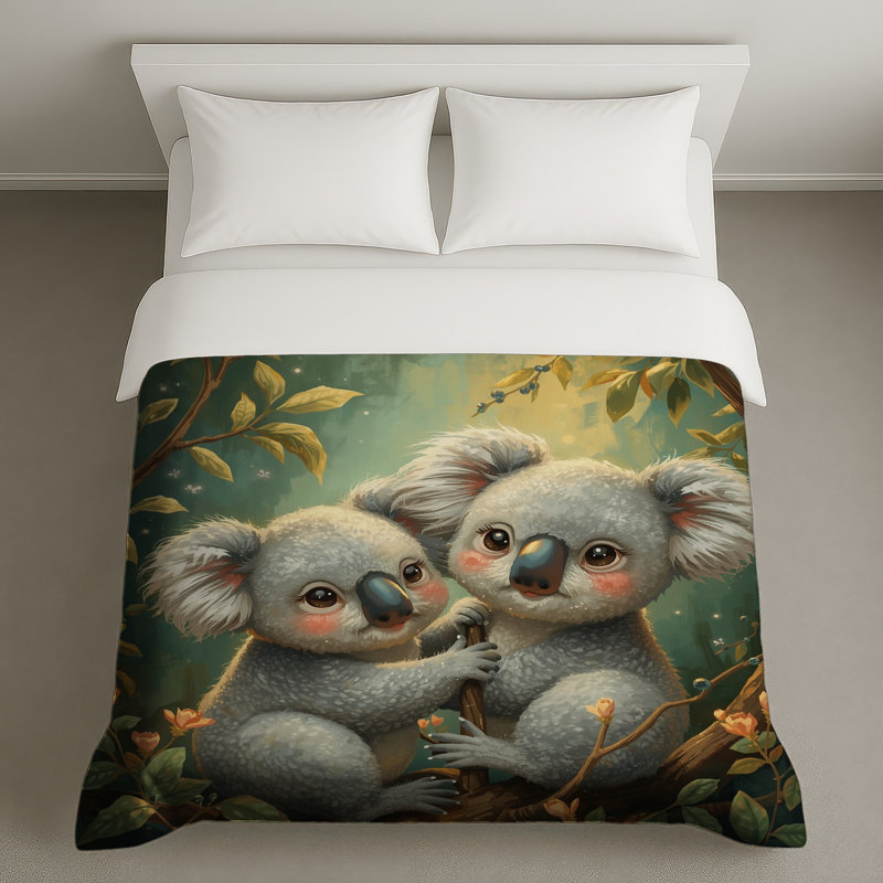 Cute Koala Pair Duvet Covers, King
