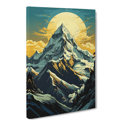 Mount Everest Deco No.2 - Wrapped Canvas