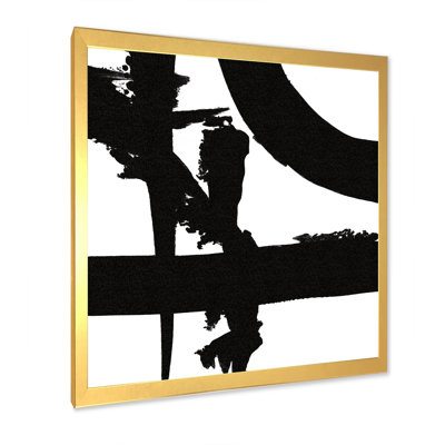 «Black and White Crossing Paths I», reproduction d'art sur toile