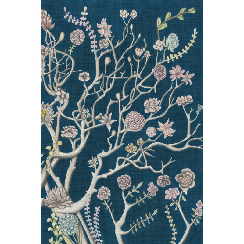 Indigo Night Chinoiserie II by Naomi McCavitt - Wrapped Canvas Print, 46cm H x 30cm W x 3.8cm D