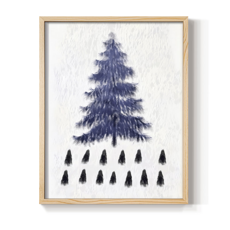 Reproduction encadrée - bois massif, H 15 po x l 12 po, Naturel