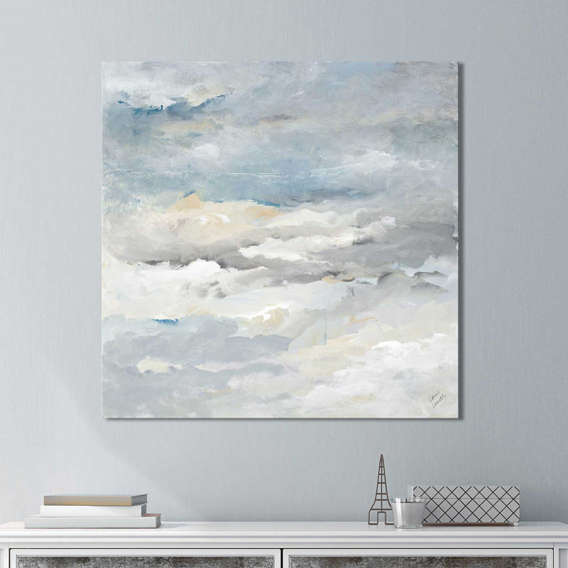 «Sea Meets Sky II», reproduction de peinture acrylique, H 28 po x l 28 po x P 1,5 po, Toile tendue