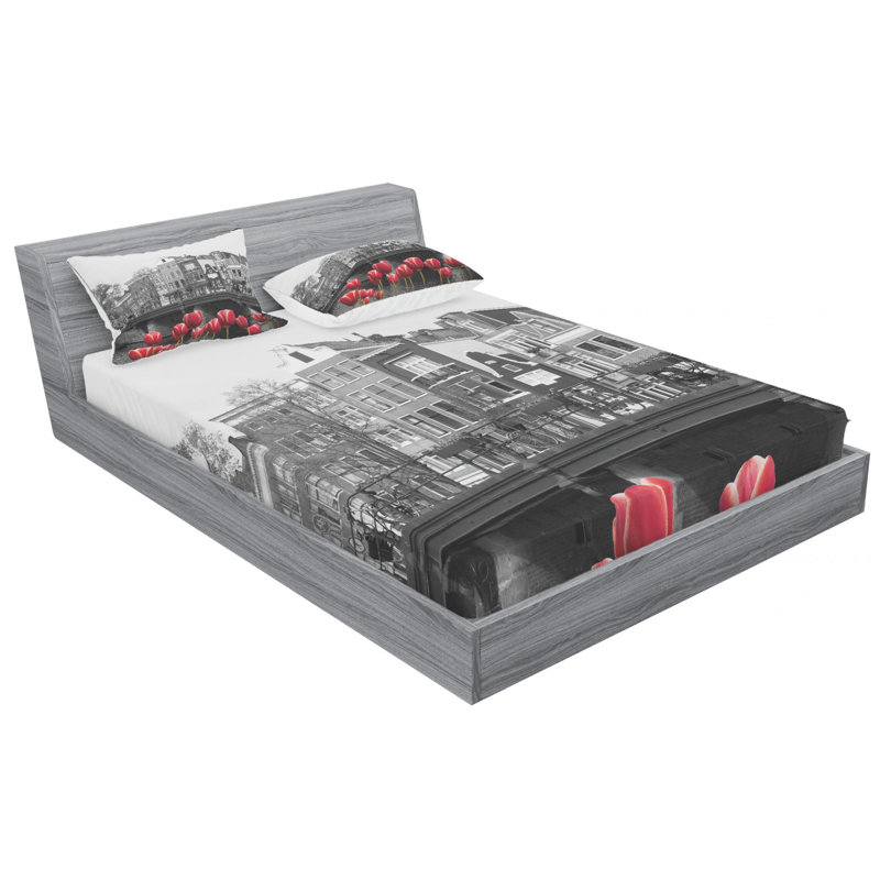 Microfiber Sheet Set, Queen Sheet Set with Fitted Sheet