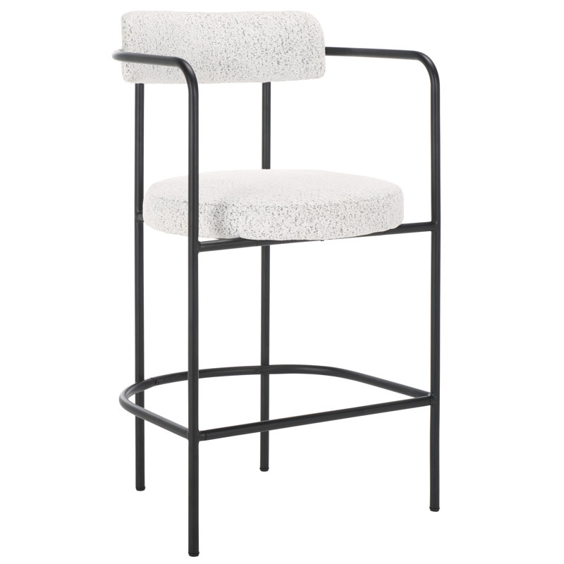 Tabouret Liana, Noir / blanc