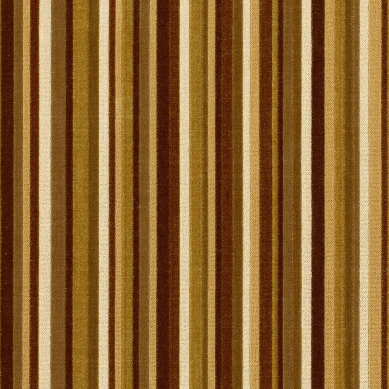 Syncopated Velvet Stripe Fabric, Chamois/Mink