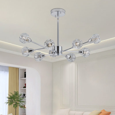 Lustre moderne en cristal avec 9 lumières