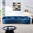 111" 4 Seater Couch For Living Room, Boneless Couch With 4 Pillows,Upholstered Floor Sofa-2088649083