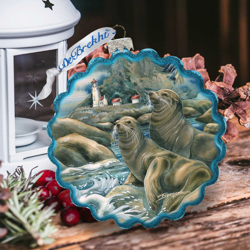 4'' Handmade Glass Animals Holiday Shaped Ornament