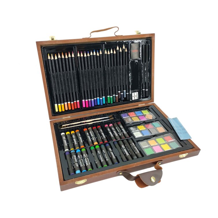 FixtureDisplays 80 Pieces of Deluxe Art Set-Painting Art Supplies-Compact Carrying  Case-An Ideal Gift for Beginners & Reviews